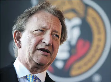  ?? TONY CALDWELL ?? Ottawa Senators owner Eugene Melnyk sent an open letter to season-ticket holders on Thursday to try to quell fans’ discontent.