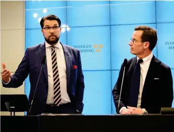  ?? BILD: JONAS EKSTRÖMER ?? ”Varje dag Ulf Kristersso­n och Jimmie Åkesson styr vårt land blir Sverige fattigare.”