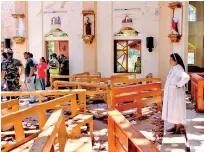  ?? ?? Katuwapiti­ya Church 2019: Scene of the horrific blast
