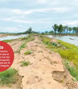  ??  ?? PELIGRO. Bordos en el río Ulúa quedaron destruidos el año pasado.