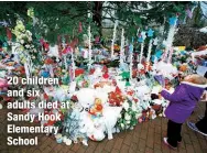  ?? ?? 20 children and six adults died at Sandy Hook Elementary School