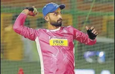  ?? BCCI ?? Rajasthan Royals captain Ajinkya Rahane.