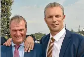  ?? PHOTOS: GETTY IMAGES ?? Humidor’s trainer Darren Weir, left, and former All Black Mark Carter have a shot at Melbourne Cup glory.