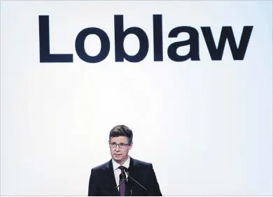  ?? NATHAN DENETTE THE CANADIAN PRESS ?? Galen G. Weston, CEO, chairman and president of Loblaw Companies Limited, says cost pressures are forcing retail price increases in the company’s stores. The company predicts further increases are likely.