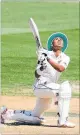  ??  ?? Jeet Raval batting on day 2 of the first test between the Black Caps and Bangladesh at Seddon Park yesterday. The opener hit 132 runs.