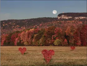  ?? IMAGE PROVIDED ?? “Hearts and Moon” by Joan Barker.