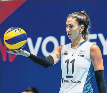  ?? (PRENSA FIVB) ?? Una fija. Formada en el club Poeta Lugones, Julieta Lazcano es la única cordobesa en el plantel.