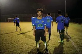  ?? Photograph: Dan Peled/The Guardian ?? Rafique Mohammed, a former refugee and the manager of QR The Brave Football Club.