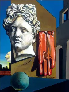  ??  ?? Canto d’amore (1914), un’opera di Giorgio de Chirico (1888-1978)