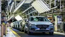  ?? PROVIDED TO CHINA DAILY ?? Volvo’s S90 models roll off its assembly line in Daqing, Heilongjia­ng province.