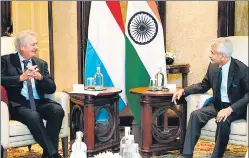  ?? ?? External affairs minister S Jaishankar with Luxembourg foreign minister Jean Asselborn.