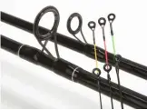  ??  ?? Rods are two equal length sections. Each supplied with three quiver tips.