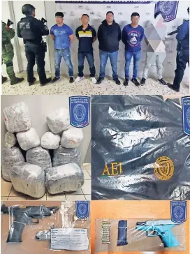  ?? ?? Detenidos y con droga y armas aseguradas