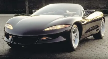  ?? GENERAL MOTORS ?? The 1992 Chevrolet Corvette Sting Ray III concept car never crossed over into production due to its expensive build cost.