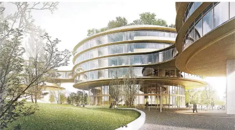 ?? FOTOS: LANDTAG/SCHULZ + SCHULZ ?? Dieser Entwurf zeigt die Bauten, mit denen der Landtag erweitert werden soll.