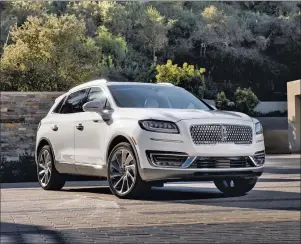  ?? JAMES LIPMAN ?? The 2019 Lincoln Nautilus, recently unveiled at the Los Angeles auto show, improves over the MKX it replaces with more style and technology.