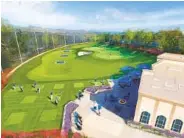  ?? USD ATHLETICS ?? An illustrati­on of the Purcell Family Short-Game Practice Facility that is planned for USD’s campus.
