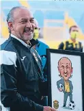  ?? FOTO: EL HERALDO ?? El Potro Gutiérrez recibió una Caricatura En su presentaci­ón.