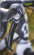  ??  ?? Below The chunky RS505 brake levers aren’t pretty but give you plenty to grab when you need to Bottom The hydraulic disc brakes are one of the Speedster’s big plus points