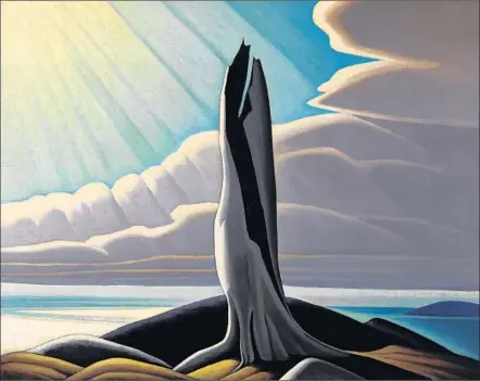 ?? Hammer Museum ?? LANDSCAPE PAINTING of “Lake Superior” by Canadian artist Lawren Harris is part of Hammer Museum show “Idea of North.”
