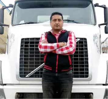  ?? KENYON WALLACE/TORONTO STAR ?? Jagjeet Deol, owner of City Truck & Forklift Driving School, says students hoping to get a truck-driving licence are waiting "more than one month" to schedule a road test following the closure of another driving centre.