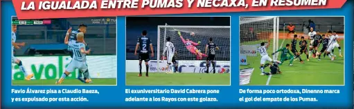  ??  ?? Favio Álvarez pisa a Claudio Baeza, y es expulsado por esta acción.