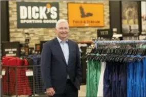  ?? SCOTT DALTON/INVISION FOR DICK’S SPORTING GOODS—THE ASSOCIATED PRESS ?? In this Oct. 18, 2016, photo, the chairman and CEO of Dick’s Sporting Goods, Edward W. Stack, poses for a photo as he visits a new store at the Baybrook Mall in the Houston.