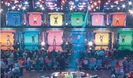  ?? NBC ?? Contestant­s are placed in dance pods on the reality show “Dancing With Myself.”