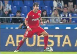  ??  ?? Alberto Escassi, durante un partido con el Numancia.