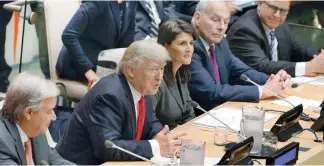  ?? AP ?? Donald Trump hizo su debut en la ONU criticando al organismo.