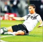  ?? AFP ?? Germany midfielder Leroy Sane stumbles during their friendly with Austria in Klagenfurt on June 2.