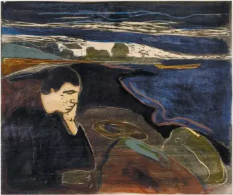  ??  ?? Edvard Munch: Evening, Melancholy I, 1896