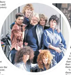  ??  ?? ● Author and screenwrit­er Lynda La Plante, main picture, and above with the cast and producers of Widows, bottom right, in 1983; above right, Elizabeth Debicki, star of Steve Mcqueen’s stylish Hollywood remake in 2018