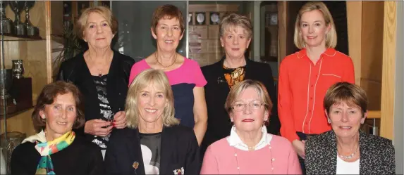  ??  ?? Halloween Hamper winners at Dundalk, back row, Nuala Henry, Olive Jones, Elizabeth McGuinness, Grainne Mullins. Front, Una Kelly, Lady Captain Maeve Ahern, Nora Byrne, Catherine MacGuinnes­s.