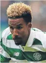  ??  ?? Scott Sinclair: hit the bar with a curling shot as Celtic pressed for a second goal.