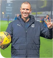  ??  ?? Kenny Miller was Dundee’s hat-trick hero against Hamilton Accies in midweek