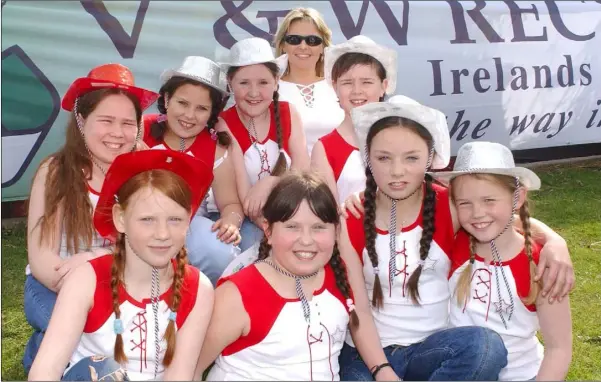  ??  ?? Pupils from Ggael Scoil Dhun Dealgan with their teacher Sile Ni Chiarain who attended the All Ireland Can Throwing Competitio­n and Recycling Awareness Day at the V&W recycling centre, Newry Road, Dundalk in April 2003. Included are Blathnaid Ni...