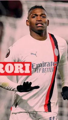  ?? ?? A segno Rafael Leao, 24 anni, in gol col Rennes all’andata e al ritorno