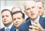  ?? Max Whittaker EPA ?? GOV. JERRY BROWN’S plan increases the pressure to create more renewable energy.