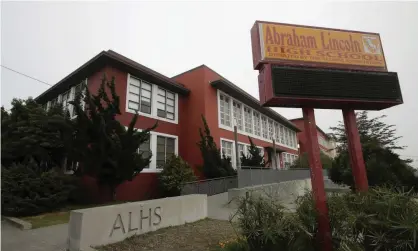  ?? Photograph: Jeff Chiu/AP ?? Abraham Lincoln high school was to be renamed under the plan.