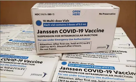  ?? JAMIE FENNER — OAKLAND COUNTY ?? The Oakland County Health Division received 7,400doses of the Johnson and Johnson COVID-19single-shot vaccine on Wednesday.