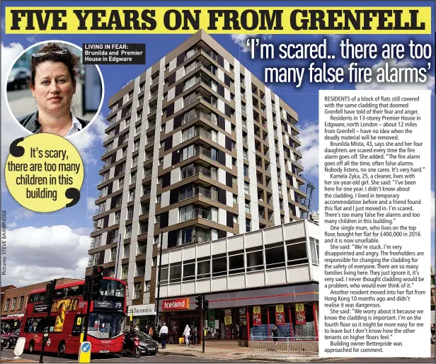  ?? ?? LIVING IN FEAR: Brunilda and Premier House in Edgware