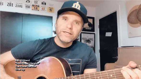  ?? GETTY ?? In this screengrab, Ben Gibbard performs during All in WA: A Concert for COVID-19 Relief on June 24 in Washington. Gibbard’s primary band, Death Cab for Cutie, has released“The Georgia E.P.,”covering songs by Georgia artists.