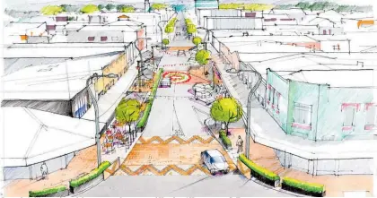  ?? Image / Supplied ?? An artist’s illustrati­on of the proposed concept of Hastings’ Heretaunga St East.