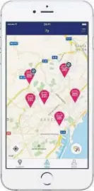  ??  ?? Locales con ify Un mapa dentro de la aplicación muestra los locales comerciale­s que ofrecen conexión instantáne­a a sus redes wifi de forma automática