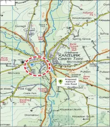  ??  ?? The proposed Kanturk link road illustrate­d on a map