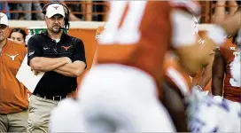  ?? NICK WAGNER / AMERICAN-STATESMAN ?? Ohio State officials confirmed that Tom Herman was the unnamed assistant referenced in the school’s report about Zach Smith and Urban Meyer.