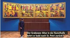  ??  ?? Der Grabower Altar in der Kunsthalle – kehrt er bald nach St. Petri zurück?