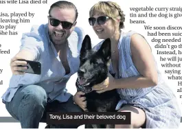  ??  ?? Tony, Lisa and their beloved dog