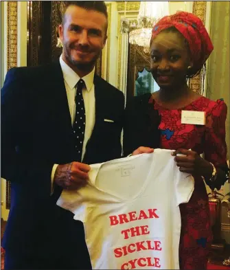  ??  ?? with David Beckham